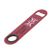 Spreek je Engels? Vlag bf Speed Flessenopener (Voorkant Gekanteld)