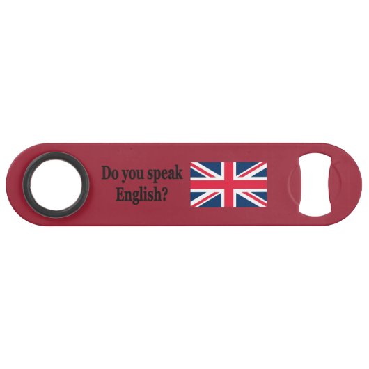 Spreek je Engels? Vlag bf Speed Flessenopener (Voorkant (Horizontaal))