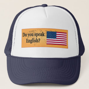 Spreek je Engels? Vlag bf Trucker Pet