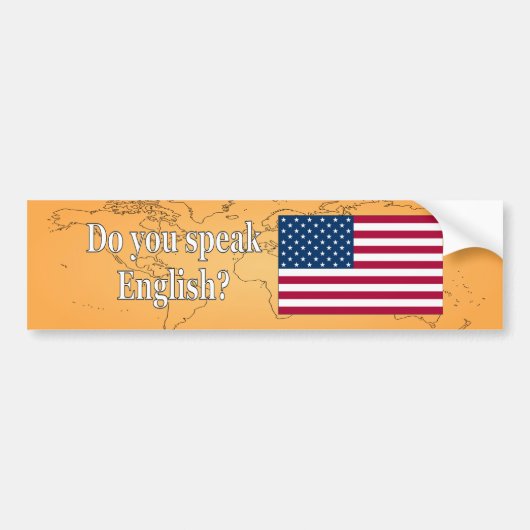 Spreek je Engels? Vlag wf Bumpersticker (Voorkant)