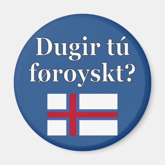 Spreek je Faroees? In het Faroees. Markering Magneet (Voorkant)