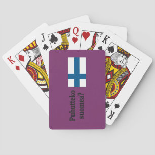 Spreek je Fins? Vlag bf Pokerkaarten