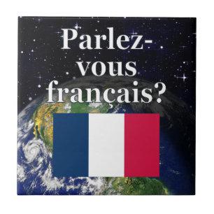 Spreek je Frans? Vlag & aarde Tegeltje