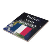 Spreek je Frans? Vlag & aarde Tegeltje (Zijkant)