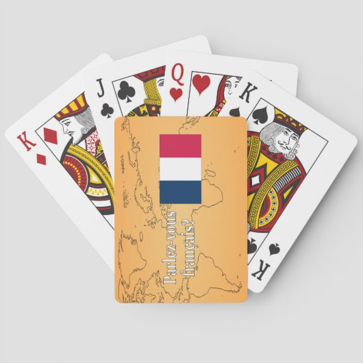Spreek je Frans? Vlag wf Speelkaarten (Achterkant)