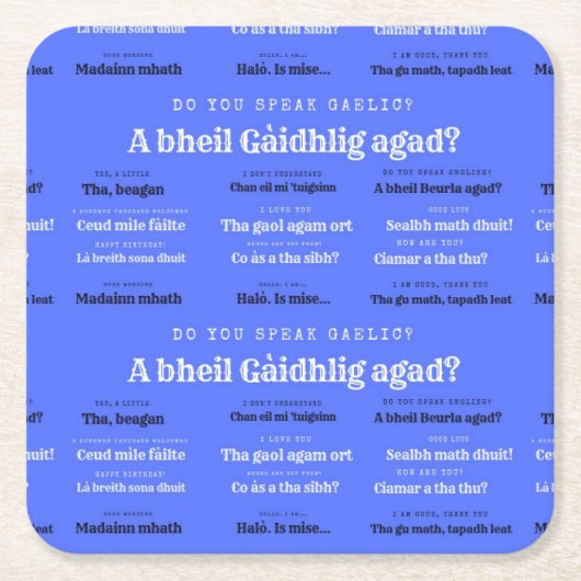 Spreek je Gaelisch Onderzetter? Kartonnen Onderzetters (Voorkant)