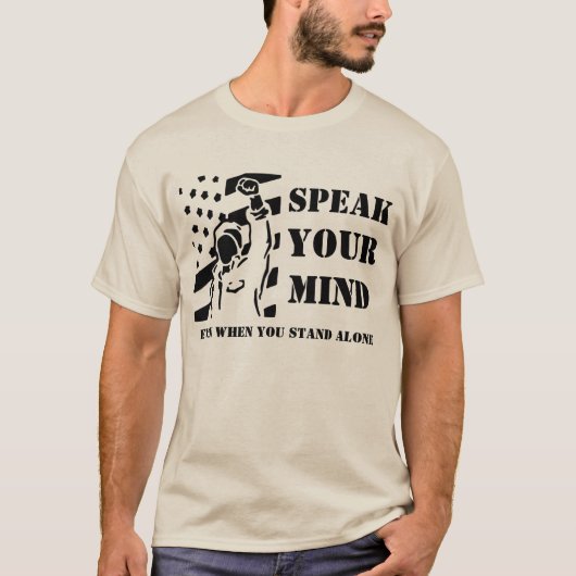 Spreek je gedachten T-shirt (Voorkant)