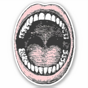 Spreek je geest met onze geestige open mond sticker