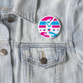 Spreek je geest ronde button 5,7 cm (In situ)