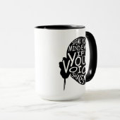 Spreek je geest, zelfs als je stem schreeuwt mok (Voorkant rechts)