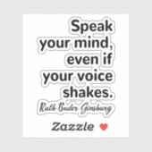 Spreek je geest, zelfs als je stem schreeuwt sticker (Vel)