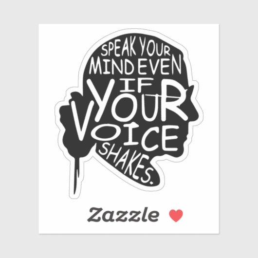 Spreek je geest zelfs als je stem schreeuwt sticker (Vel)