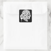 Spreek je geest zelfs als je stem schreeuwt vierkante sticker (Tas)