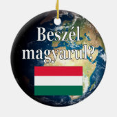 Spreek je Hongaars? Vlag & aarde Keramisch Ornament (Achterkant)