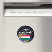 Spreek je Hongaars? Vlag & aarde Magneet (Insitu (Vaatwasser))