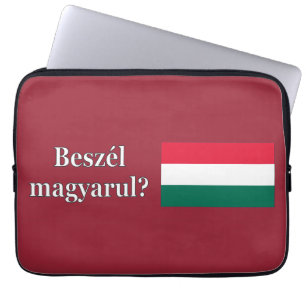 Spreek je Hongaars? Vlag wf Laptop Sleeve