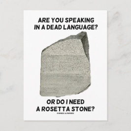 Spreek je in een dode taal of heb ik die nodig? briefkaart