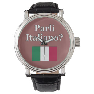 Spreek je Italiaans? in het Italiaans. Markering Horloge