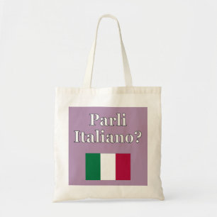 Spreek je Italiaans? in het Italiaans. Markering Tote Bag