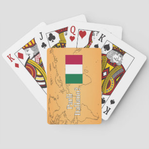 Spreek je Italiaans? in het Italiaans. Vlag wf Pokerkaarten