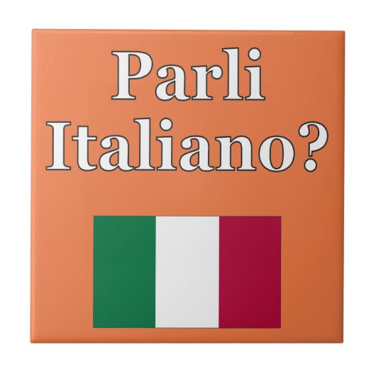 Spreek je Italiaans? Markering Tegeltje (Voorkant)
