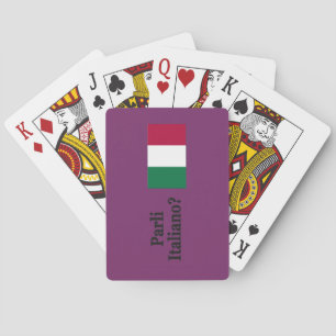 Spreek je Italiaans? Vlag bf Speelkaarten