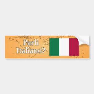 Spreek je Italiaans? Vlag wf Bumpersticker
