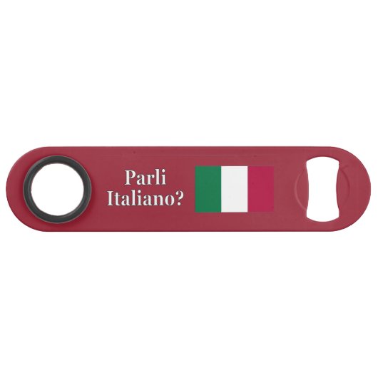 Spreek je Italiaans? Vlag wf Speed Flessenopener (Voorkant (Horizontaal))