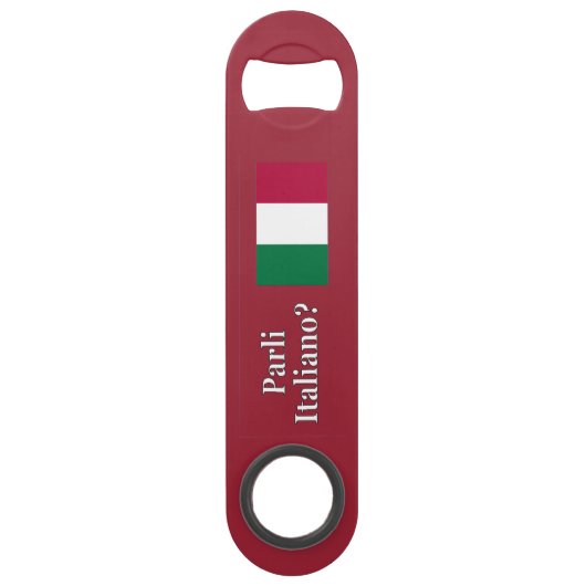 Spreek je Italiaans? Vlag wf Speed Flessenopener (Achterkant)