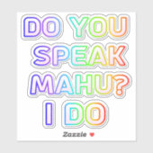 Spreek je mahu? sticker (Vel)