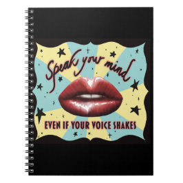 Spreek je mening, stem, activist notitieboek