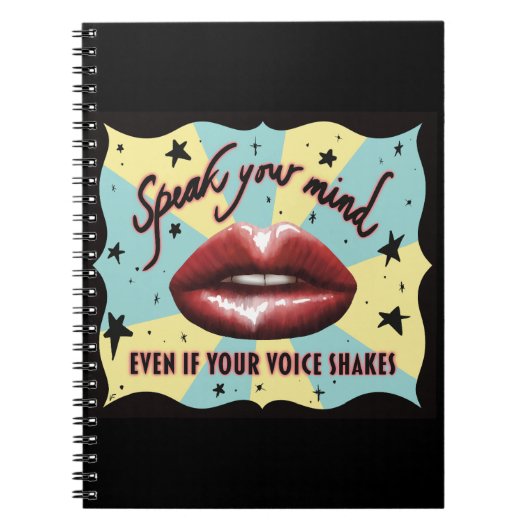 Spreek je mening, stem, activist notitieboek (Voorkant)