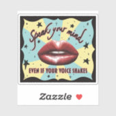Spreek je mening, stem, activist sticker (Vel)