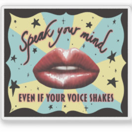 Spreek je mening, stem, activist sticker