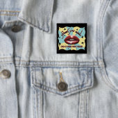 Spreek je mening, stem, activist vierkante button 5,1 cm (In situ)