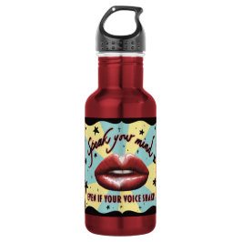 Spreek je mening, stem, activist waterfles 