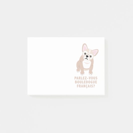 Spreek je over Franse Bulldog Cute Post-it® Notes (Voorkant)