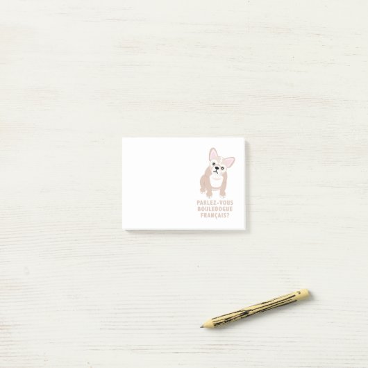 Spreek je over Franse Bulldog Cute Post-it® Notes (Op bureau)