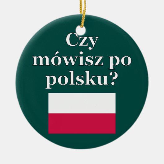 Spreek je Pools? Markering Keramisch Ornament (Voorkant)