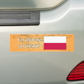Spreek je Pools? Vlag wf Bumpersticker (Op auto)