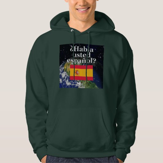 Spreek je Spaans? Vlag & aarde Hoodie (Voorkant)