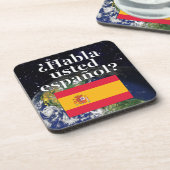 Spreek je Spaans? Vlag & aarde Onderzetter (Linkerzijde)
