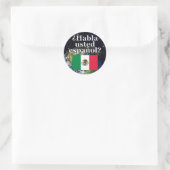 Spreek je Spaans? Vlag & aarde Ronde Sticker (Tas)