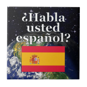 Spreek je Spaans? Vlag & aarde Tegeltje