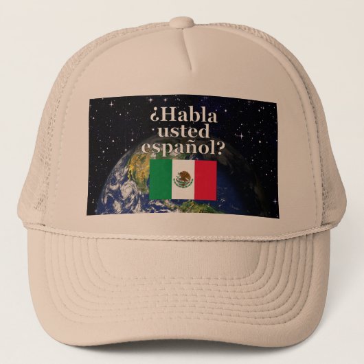 Spreek je Spaans? Vlag & aarde Trucker Pet (Voorkant)