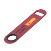 Spreek je Spaans? Vlag bf Speed Flessenopener (Voorkant Gekanteld)