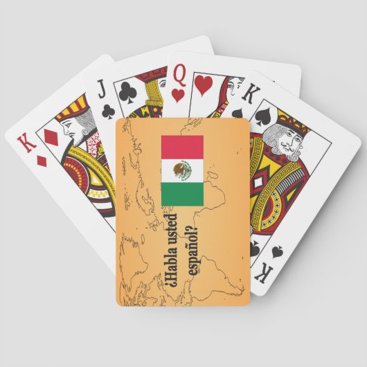 Spreek je Spaans? Vlag bf Speelkaarten (Achterkant)