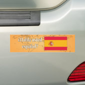 Spreek je Spaans? Vlag wf Bumpersticker (Op auto)