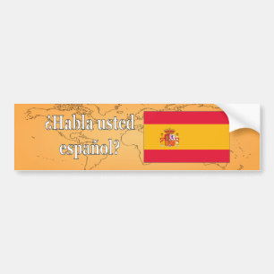 Spreek je Spaans? Vlag wf Bumpersticker
