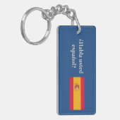 Spreek je Spaans? Vlag wf Sleutelhanger (Voorkant Links)